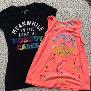 Two little girls tops